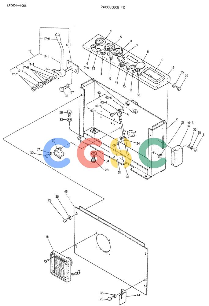 神钢零件查询(K905LC) - EXCAVATOR BTW YP0115 - YP0301 (1/85-12/03) (06-010) - PANEL ASSY, INST Kobelco