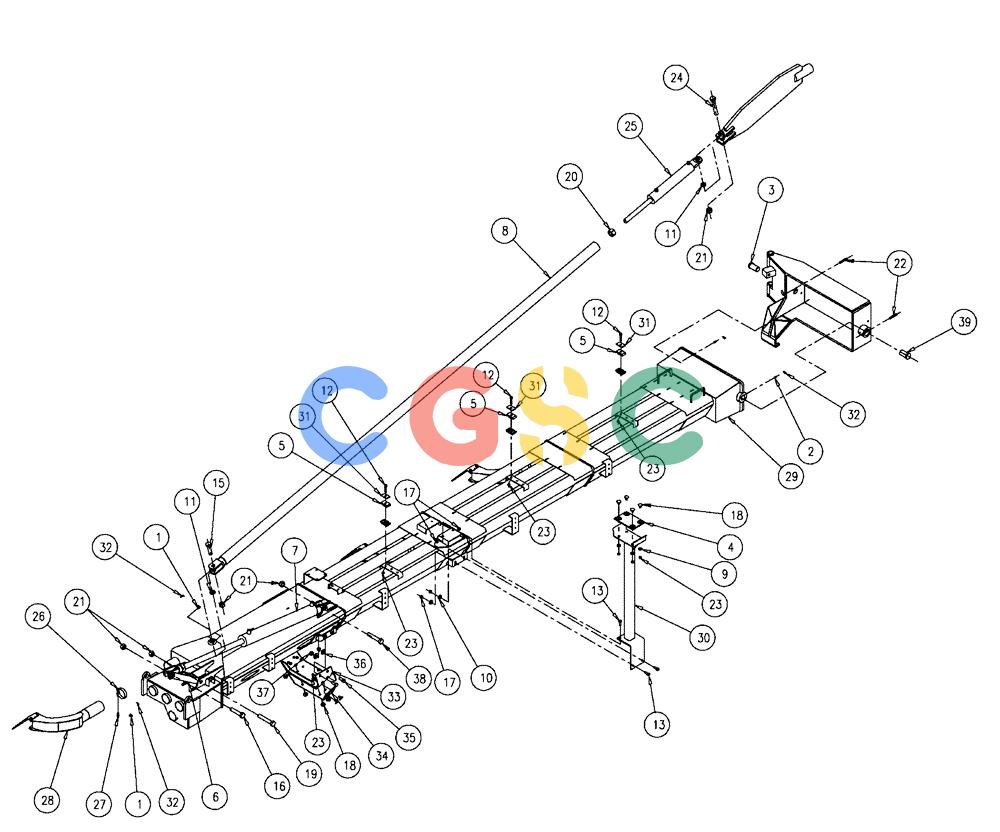 凯斯零件查询(FLX810) - FLEX-AIR APPLICATOR (10/03-8/09) (04-021) - BOOM GROUP, 2.5”, IINNER, RH, 70’ Case Agriculture