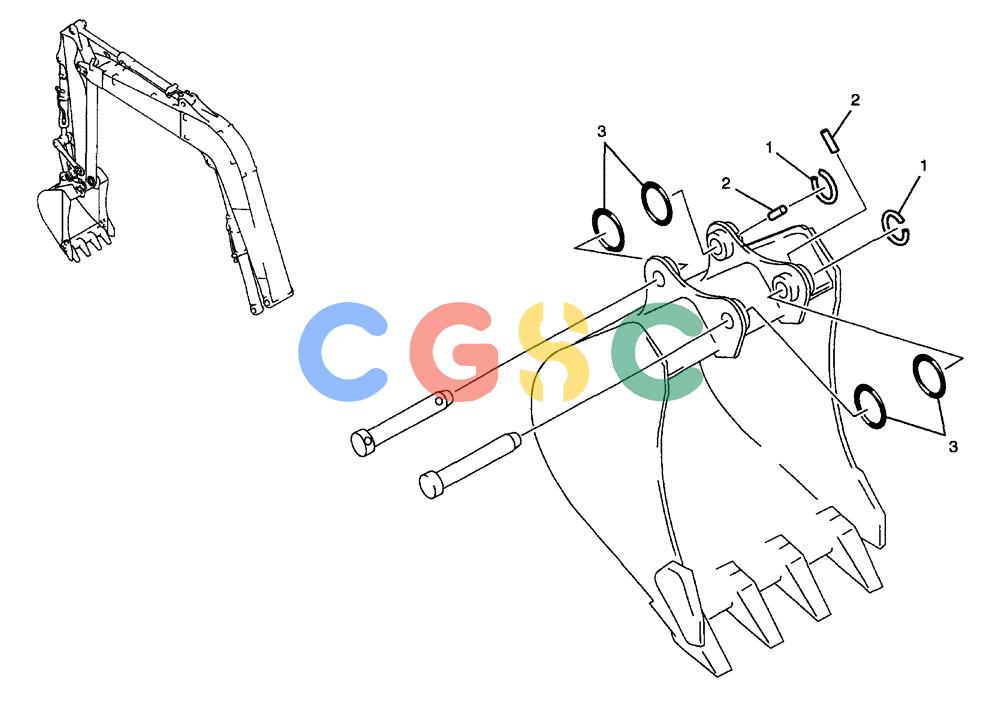 纽荷兰零件查询(EH70) - MIDI CRAWLER EXCAVATOR (N.A.) (1/05-) (100) - BUCKET INSTALLATION New Holland Constructuion
