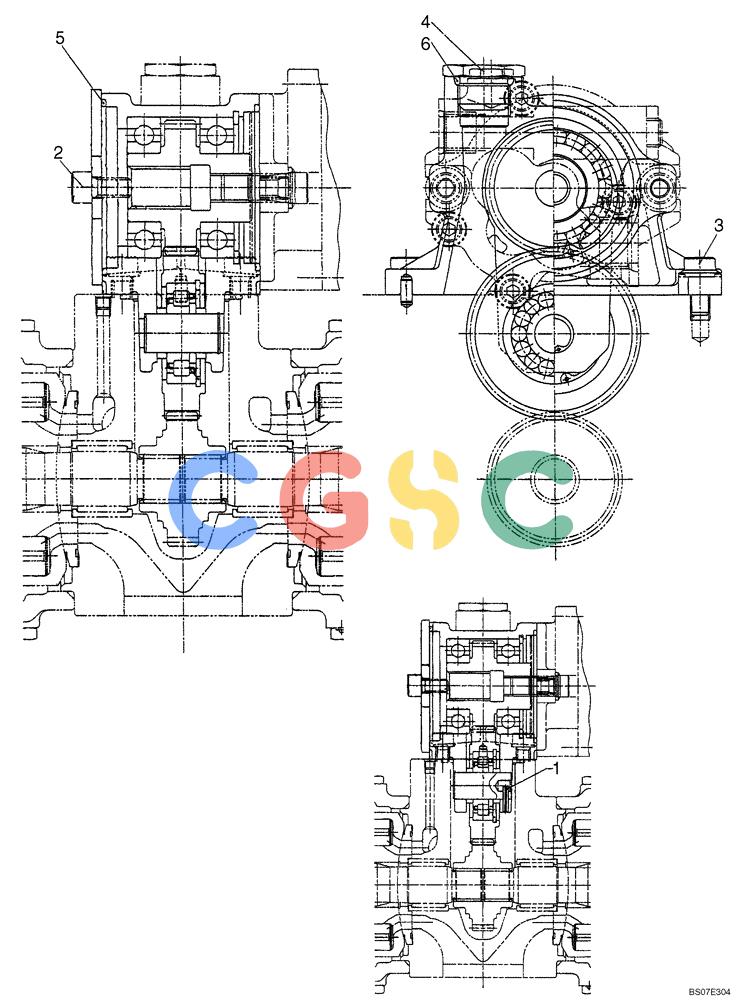 神钢零件查询(SK170-8) - ACERA MARK III EXCAVATOR - TIER 3 (NA) ASN YM04-U1601 - (5/07-12/12) (08-14-06[00]) - CASE ASSY, GEAR (YB46W00001F2) Kobelco