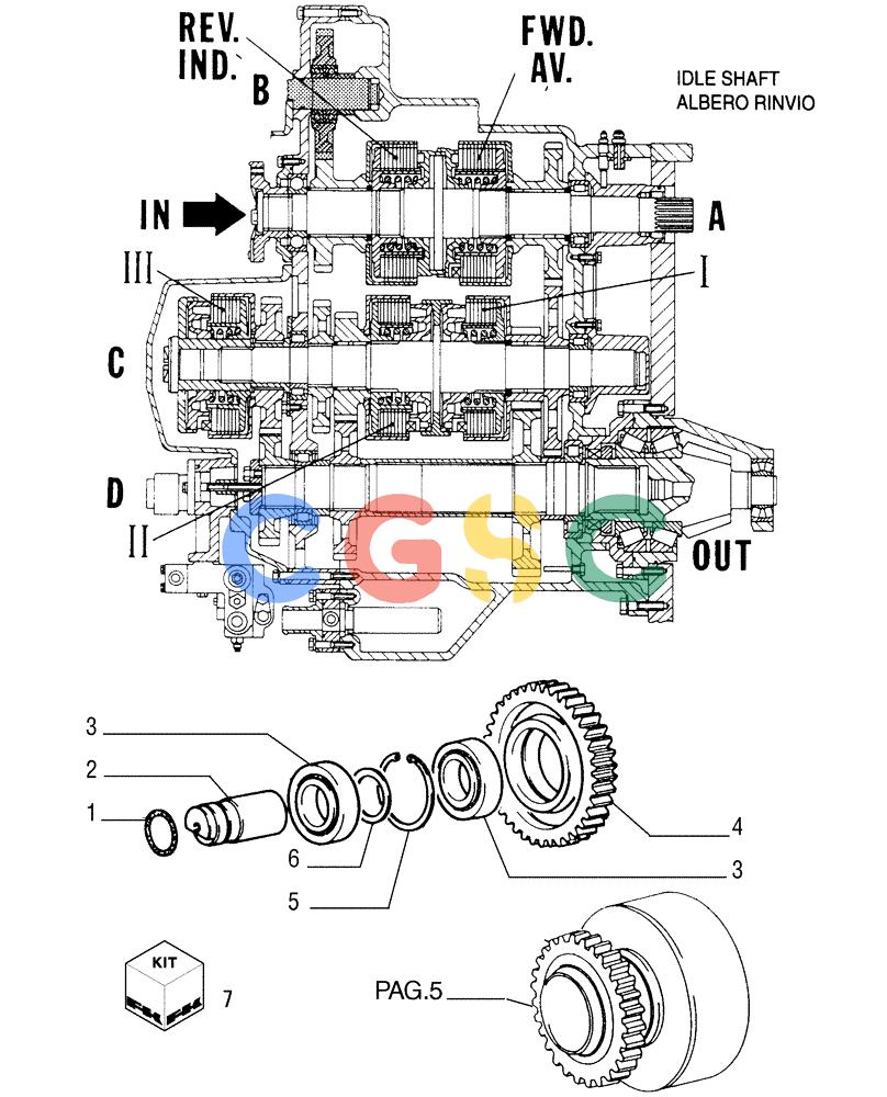 纽荷兰零件查询(FD255) - CRAWLER DOZER (N.A. VERSION) (7/95-) (1.211[04]) - TRANSMISSION - COMPONENTS New Holland Constructuion