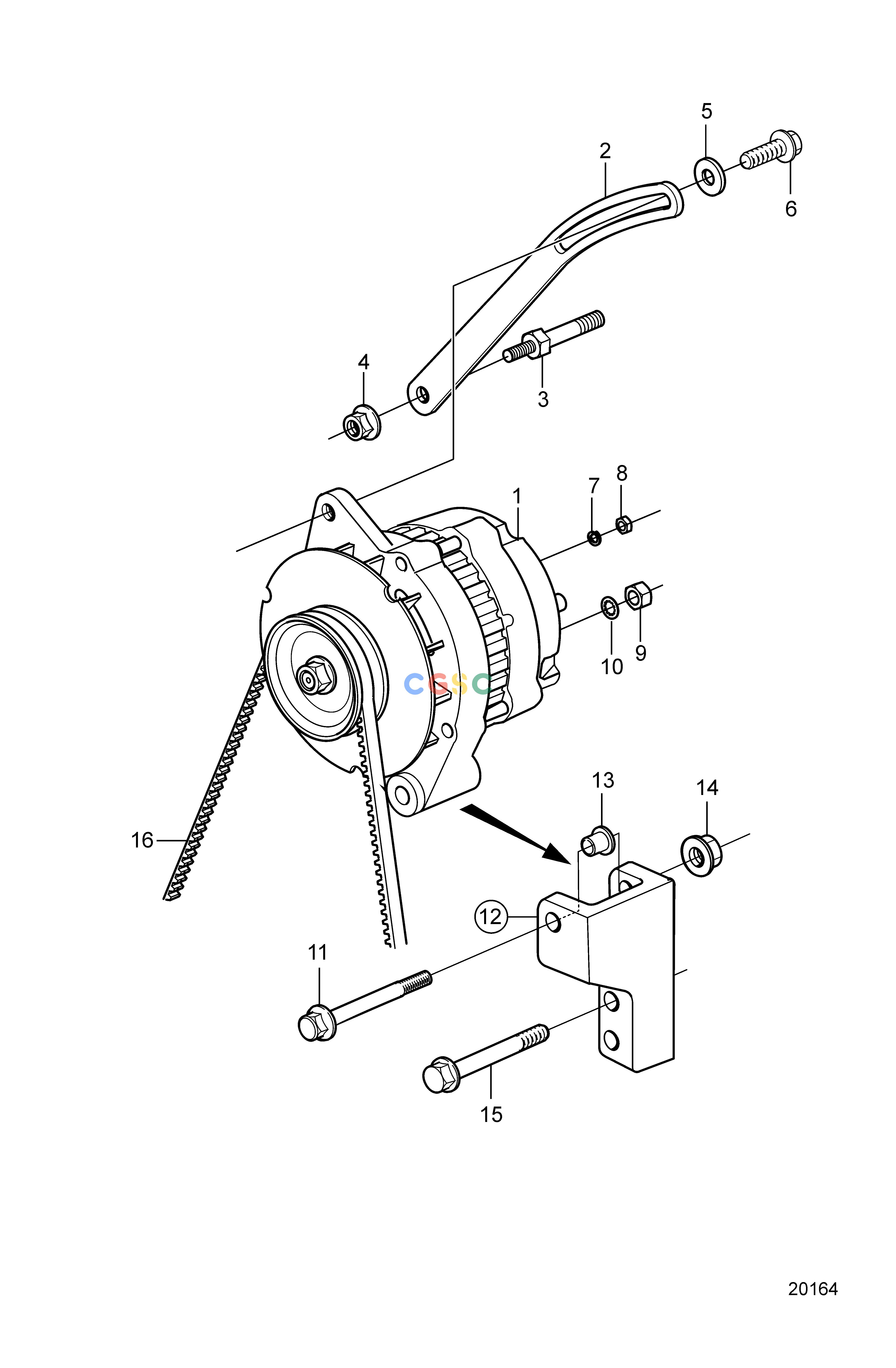 沃尔沃零件查询4.3GL-A; 4.3GL-B; 4.3GL-C; 4.3GL-DElectrical SystemAlternatorEPC Volvo Penta Parts catalog