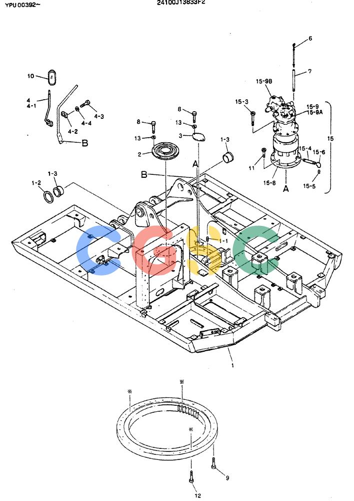神钢零件查询(MD140C) - EXCAVATOR BTW YPU0301 - YPU0500 (1/80-12/06) (01-002) - FRAME ASSY, UPP Kobelco