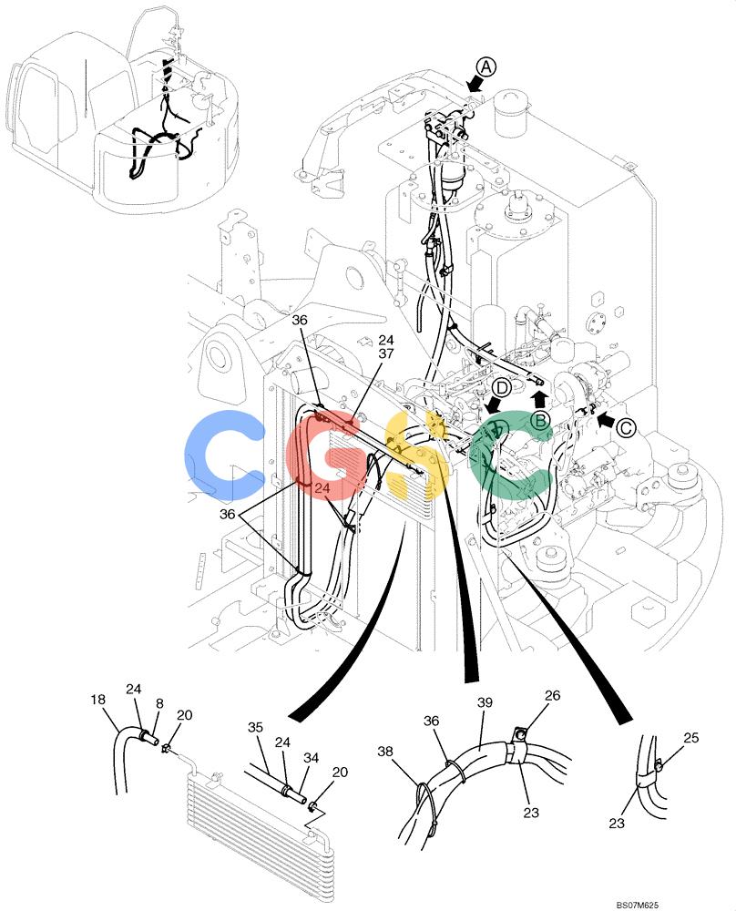 纽荷兰零件查询(E135B) - CRAWLER EXCAVATOR TIER 3 - ASN YH05-07001 (N8TA13006) (1/08-) (02-11[01]) - FUEL LINES (YY21P00010F1), PAGE 1 OF 2 New Holland Constructuion