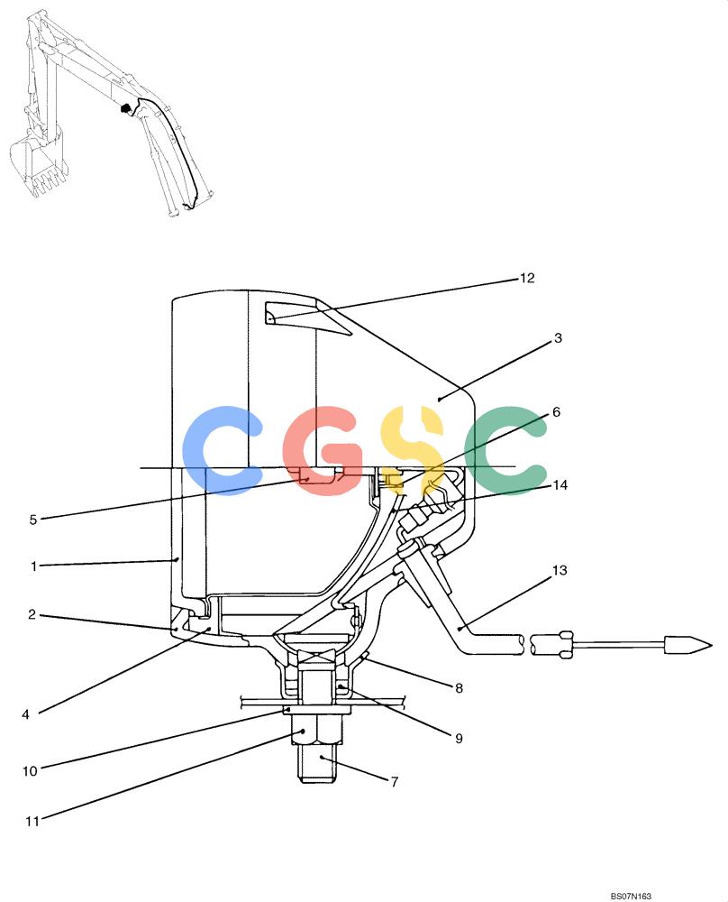神钢零件查询(ED150) - BLADE RUNNER ACERA SR EXCAVATOR DOZER (TIER 3 ) ASN YL06-01201 (5/08-12/12) (04-05[00]) - LIGHT ASSEMBLY (YW80S00001F1) Kobelco