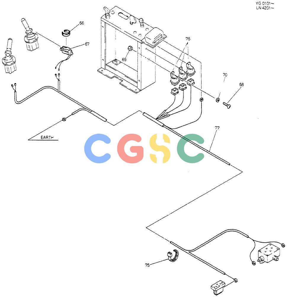 神钢零件查询(K907CLC) - EXCAVATOR BTW YG0101 - YG0500 (1/85-12/03) (11-001[02]) - CONTROL ASSY (EXTRA) Kobelco