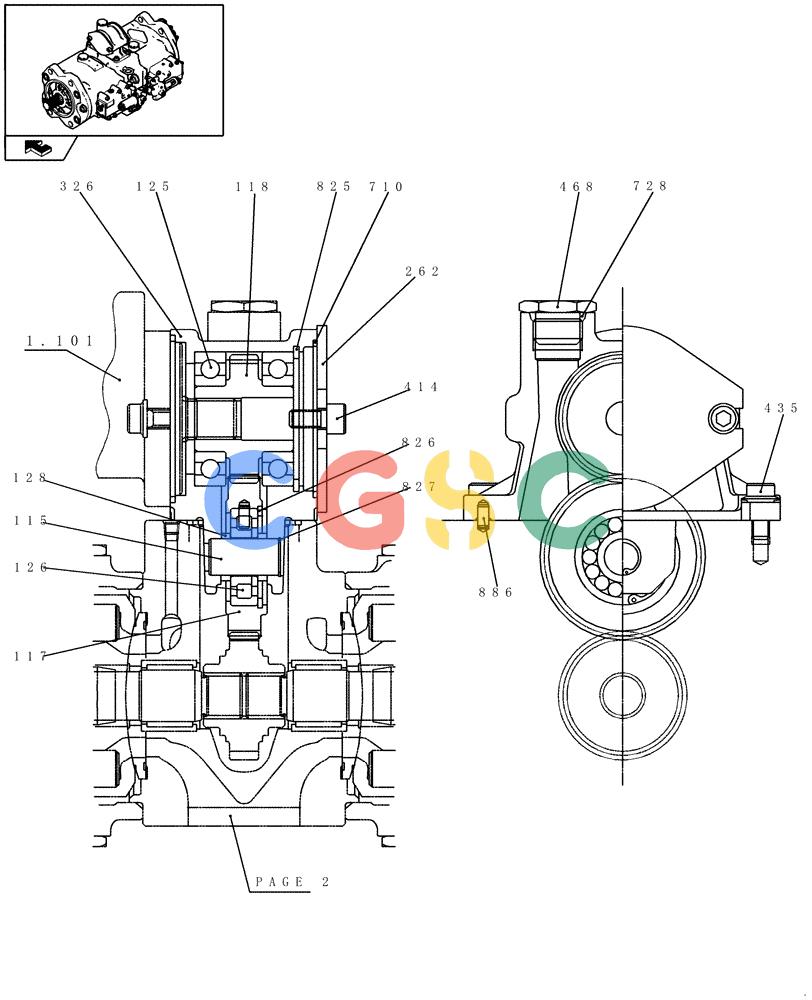 纽荷兰零件查询(E235BSR) - CRAWLER EXCAVATOR (5/07-) (1.030[08]) - HYDRAULIC PUMP - COMPONENTS New Holland Constructuion