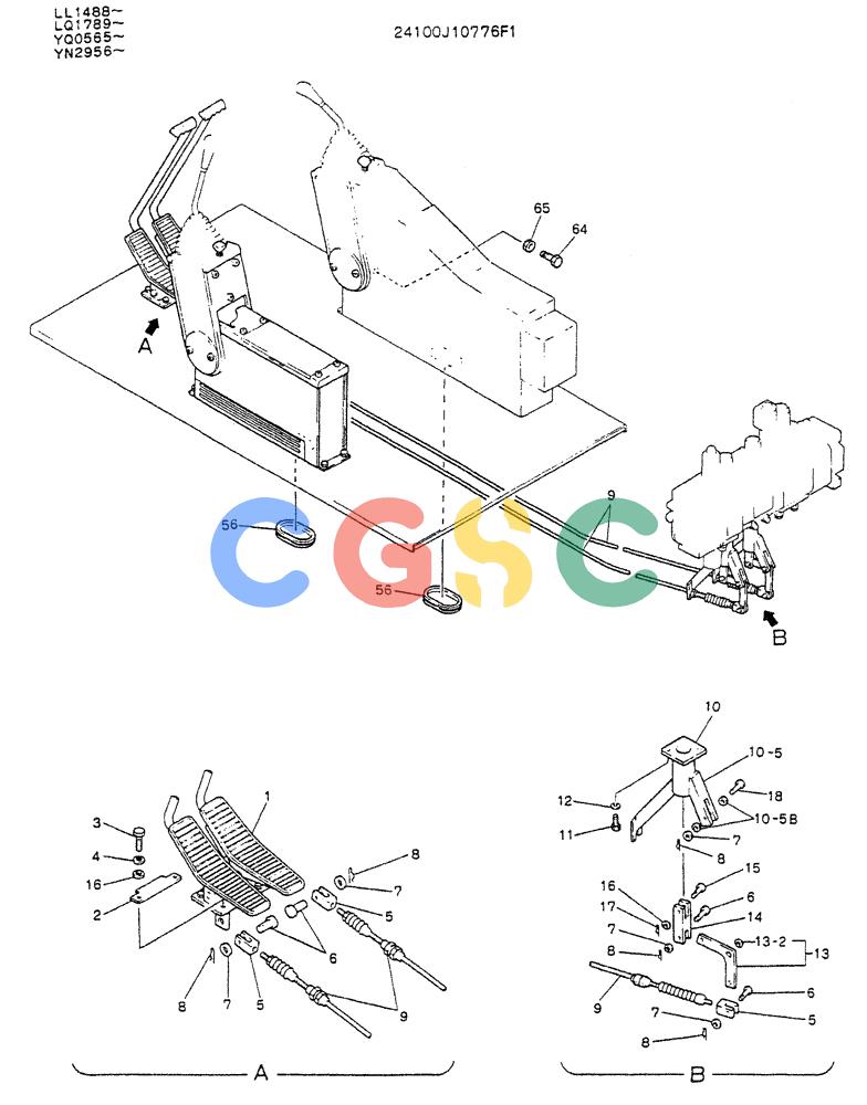 神钢零件查询(K907LC) - MARK II EXCAVATOR ASN YQ0565 (GLOBAL) (1/87-12/03) (03-001 [01]) - CONTROL ASSY Kobelco