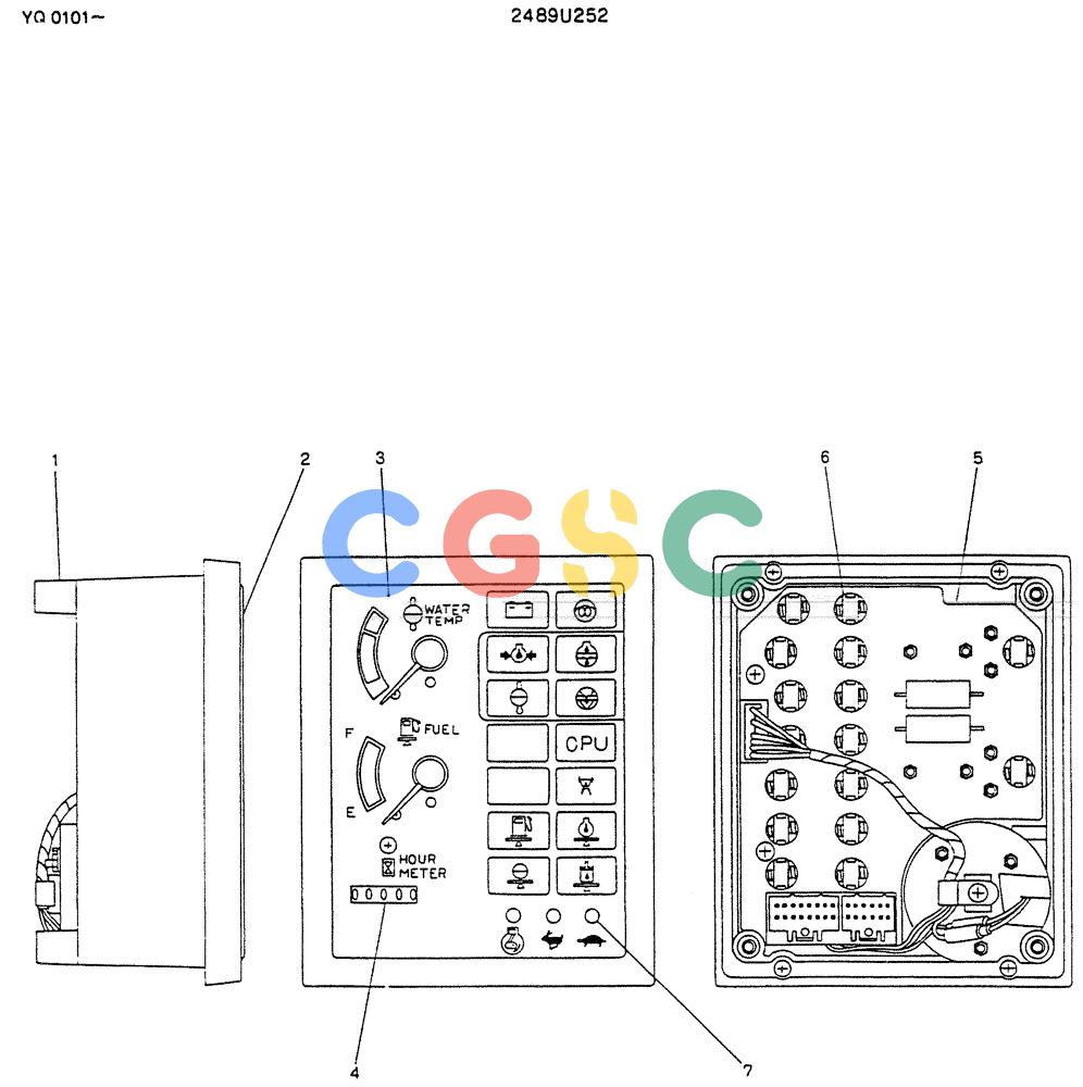 神钢零件查询(K907LC) - MARK II EXCAVATOR BTW YQ0101 - YQ0564 (1/87-12/03) (05-012) - GAUGE, CLUSTER Kobelco