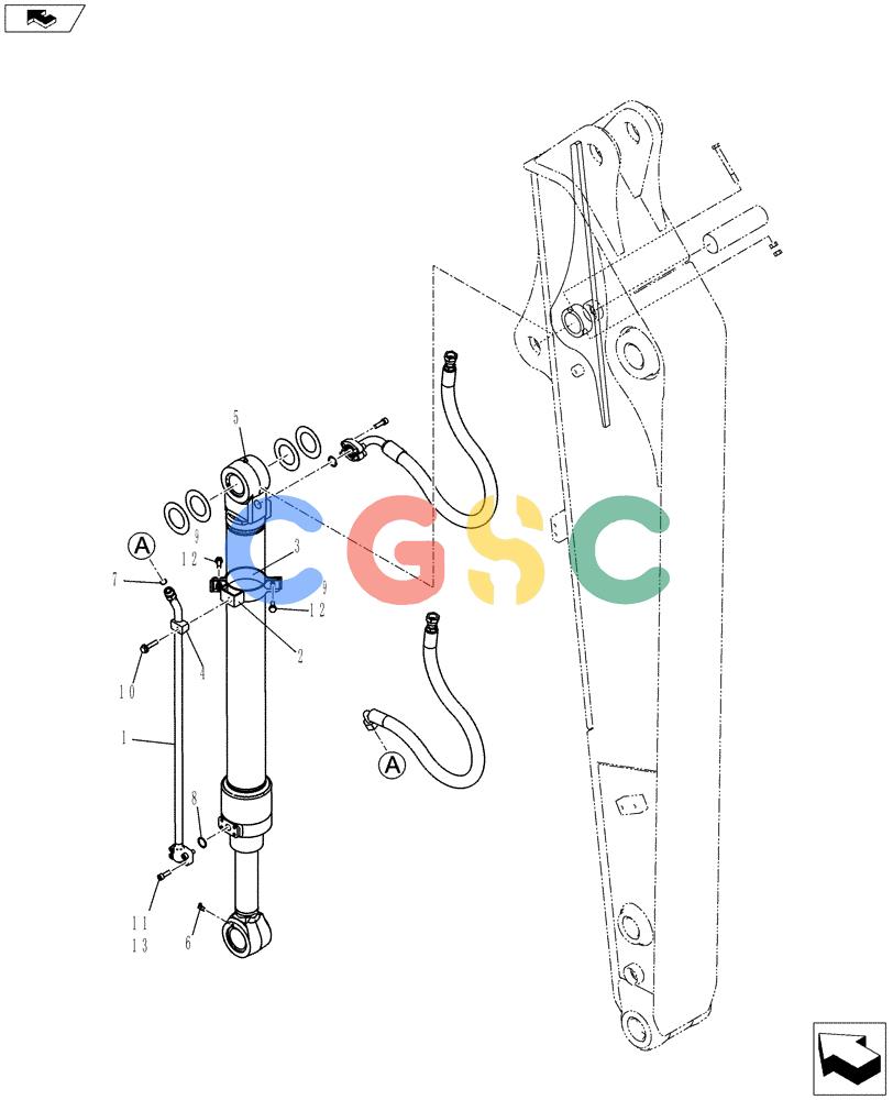 神钢零件查询(ED150-2) - BLADE RUNNER EXCAVATOR/DOZER ASN LH01-01001 (1/09-12/12) (03-018[00]) - HYDRAULIC LINES, BUCKET CYLINDER Kobelco