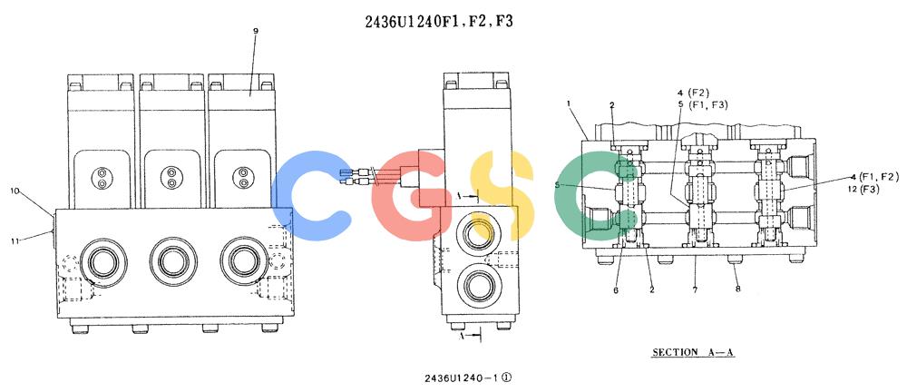神钢零件查询(K907LC) - MARK II EXCAVATOR BTW YQU0001 - YQU0400 (1/87-12/03) (11-009 ) - VALVE ASSY, SOLENOID Kobelco