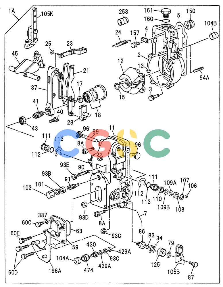 纽荷兰零件查询(E135SR) - CRAWLER EXCAVATOR ASN YY04-06254 (08-029) - GOVERNOR, INJECTION PUMP New Holland Constructuion