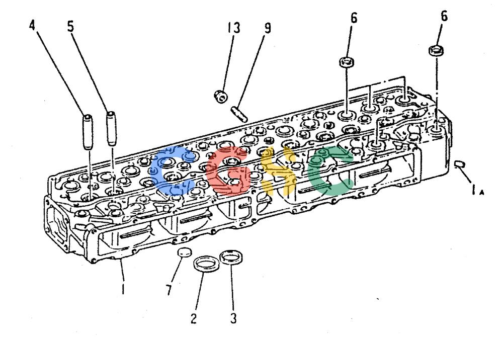 神钢零件查询(MD240C) - EXCAVATOR ASN LLU00601 (1/80-12/06) (17-065) - CYLINDER HEAD REPAIR KIT Kobelco