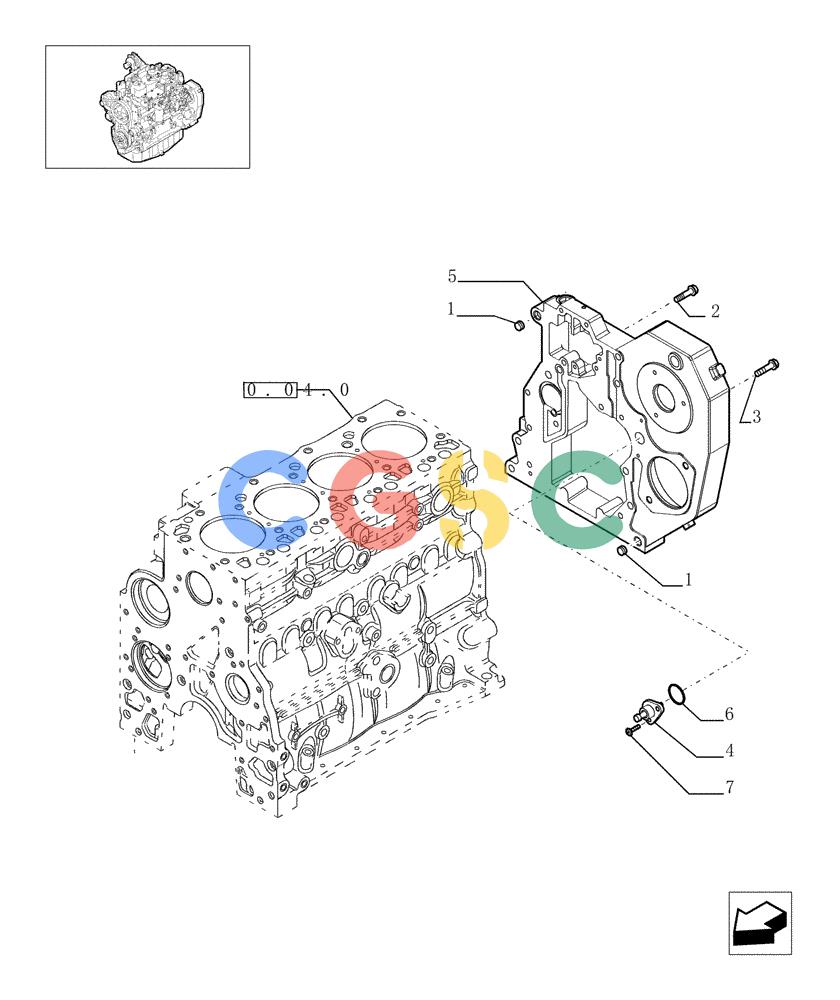 神钢零件查询(F4GE9484A J602) - ENGINE 504209732 - 87527545 (1/07-12/10) (0.04.3[01]) - CRANKCASE COVERS (504240806) Kobelco