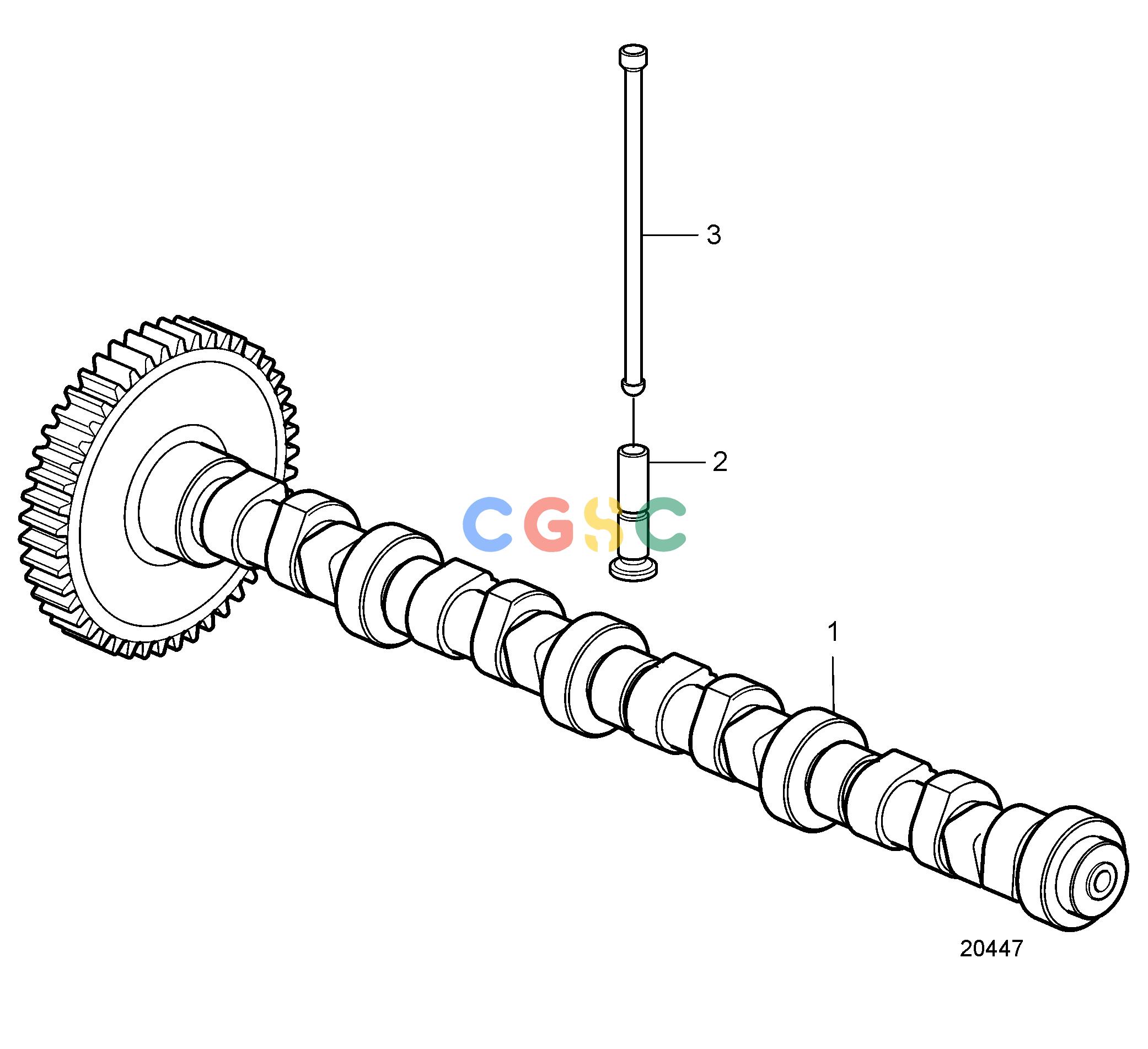 沃尔沃零件查询D5A-T; D5A-TA; D5A-B TA; D7A-T; D7A-TA; D7A-B TAEngineCamshaft. Stage 2, Tier 2EPC Volvo Penta Parts catalog