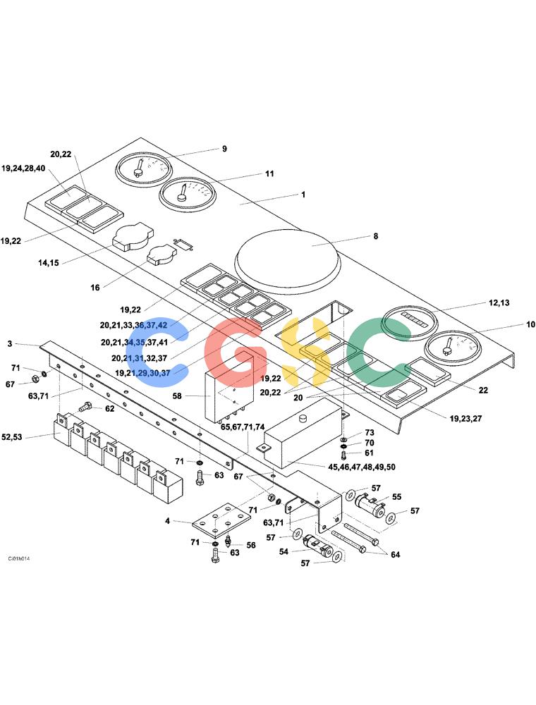 纽荷兰零件查询(CV2500) - VIBRATORY ROLLER (04-002-00[01]) - INSTRUMENT PANEL New Holland Constructuion