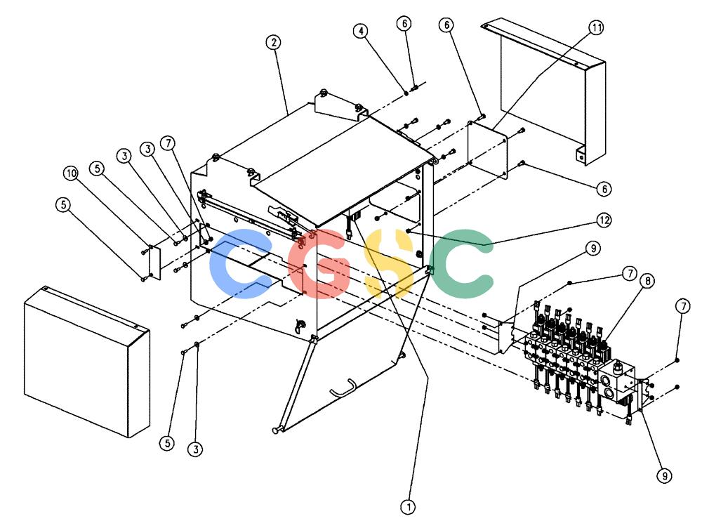 凯斯零件查询(438) - FLEX-AIR APPLICATOR - 2003 (3/03-10/03) (02-014) - VALVE BOX GROUP, SINGLE BIN Case Agriculture