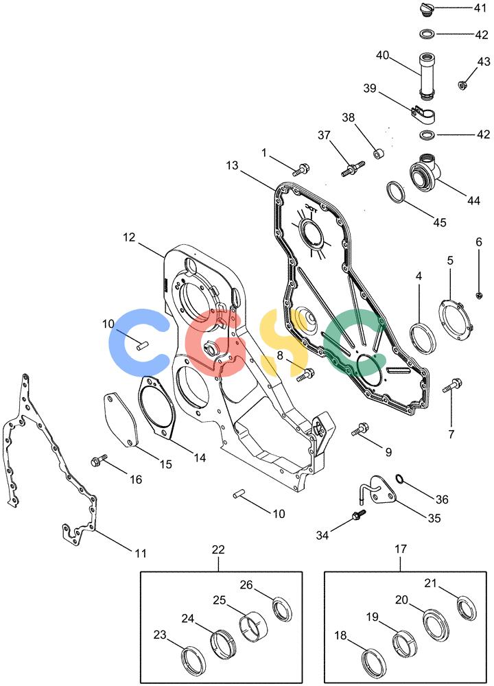凯斯零件查询(FLX3020) - FLOATER (6/06-1/12) (02-10) - FRONT GEAR COVER Case Agriculture