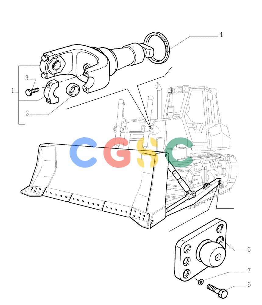 纽荷兰零件查询(DC180PS) - CRAWLER DOZER (11/00-) (3.454[02]) - SUPPORT - FRONT IMPLEMENT New Holland Constructuion