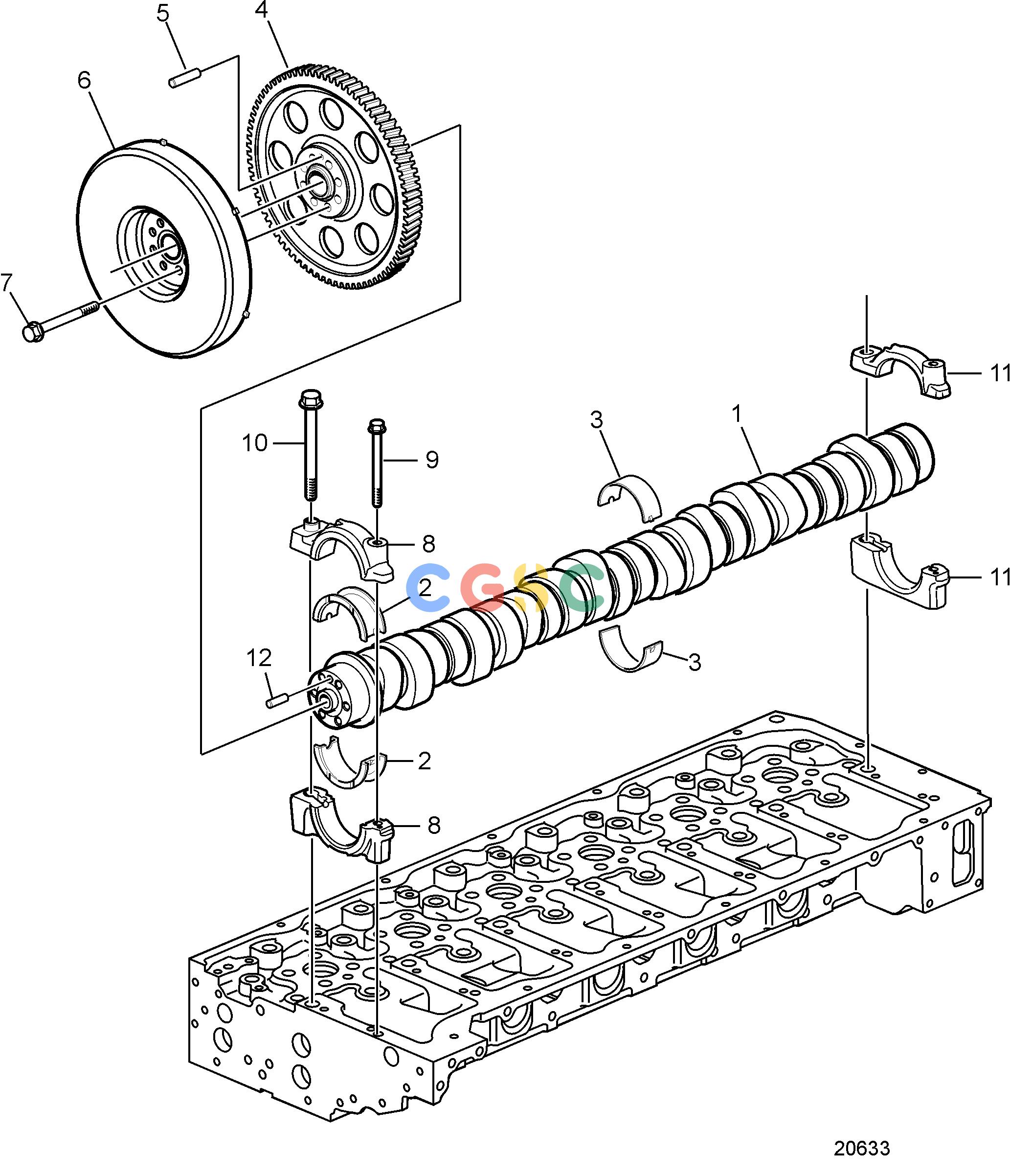 沃尔沃零件查询D9A2A; D9A2A MG; D9A2A D9A-MGEngineCamshaftEPC Volvo Penta Parts catalog