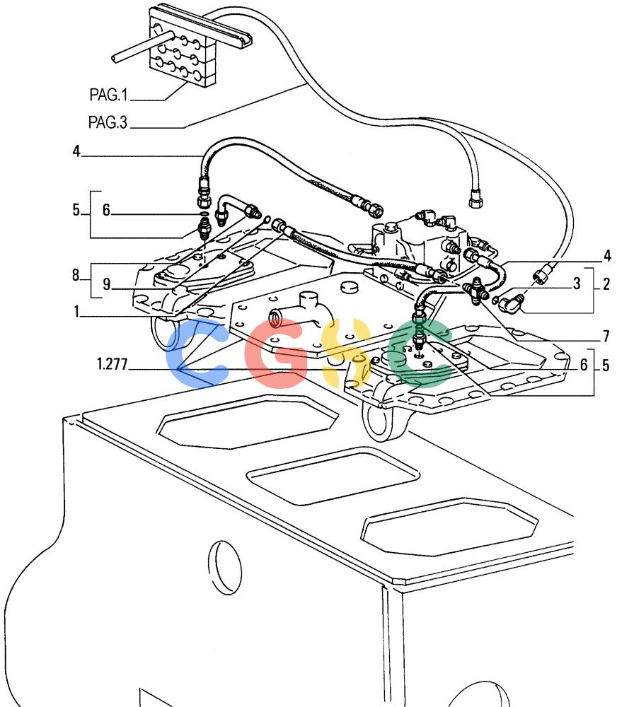 纽荷兰零件查询(FD255) - CRAWLER DOZER (N.A. VERSION) (7/95-) (2.319[02]) - STEERING CONNECTING PIPING New Holland Constructuion