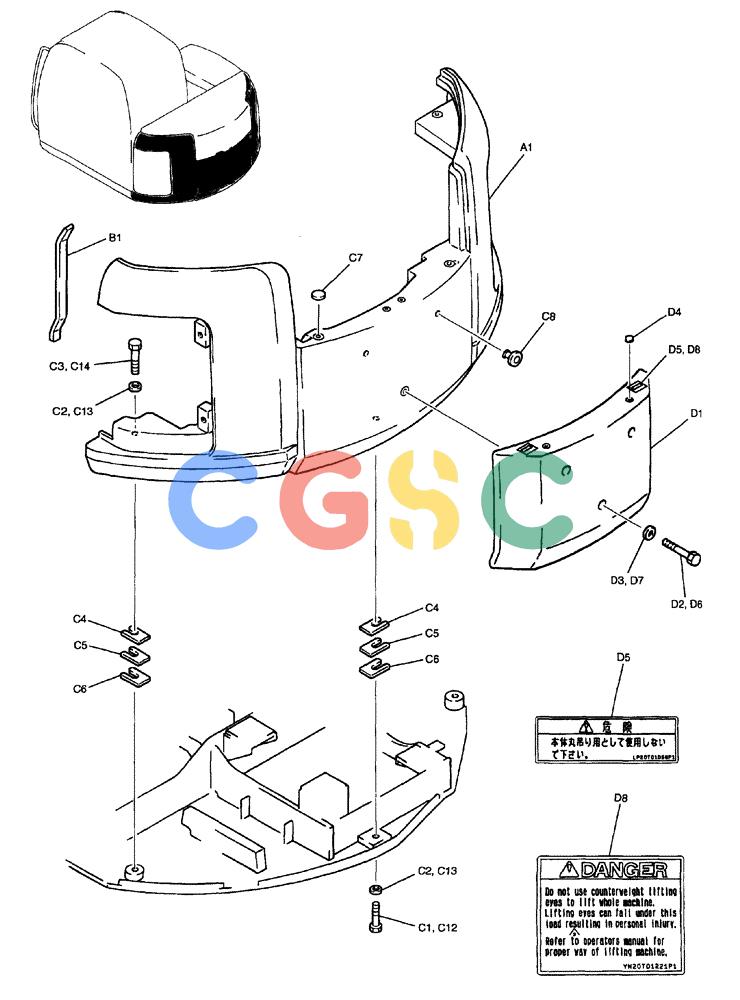 纽荷兰零件查询(E70) - MIDI CRAWLER EXCAVATOR (NA) (1/06-) (003) - COUNTERWEIGHT ASSEMBLY New Holland Constructuion