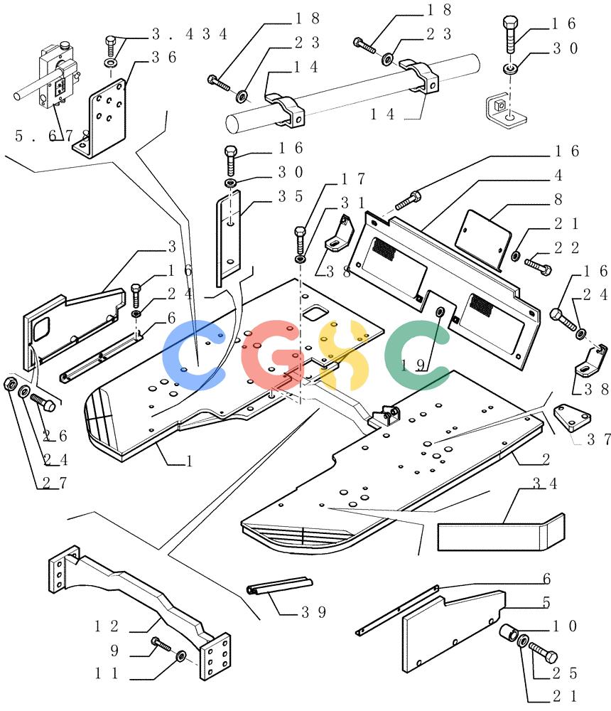 纽荷兰零件查询(DC150.B) - CRAWLER DOZER TIER 2 (3/03-) (5.645[01]) - SUPPORT - ROPS New Holland Constructuion