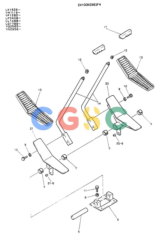 神钢零件查询(K909LC) - MARK II EXCAVATOR ASN LL1488 (1/87-12/03) (03-004) - LEVER ASSY, CONTROL Kobelco