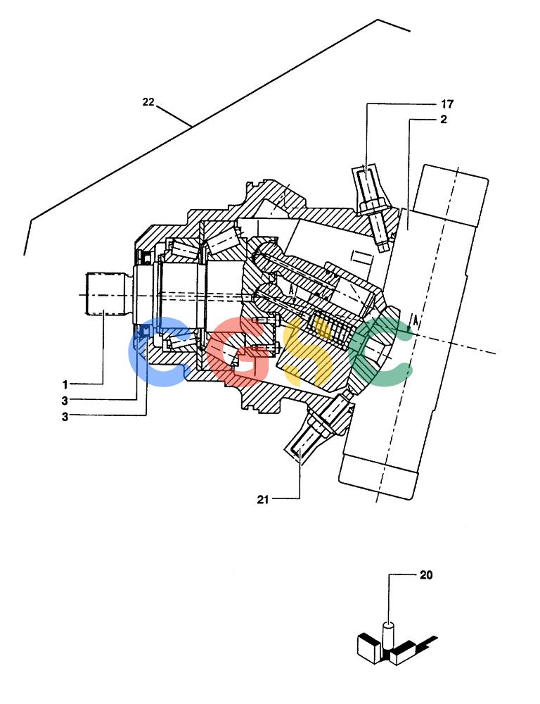 纽荷兰零件查询(DC100) - CRAWLER DOZER (N.A. VERSION) (4/00-) (2.329[02C]) - HYDROSTATIC DRIVE ENGINES - MOTOR DC100 New Holland Constructuion