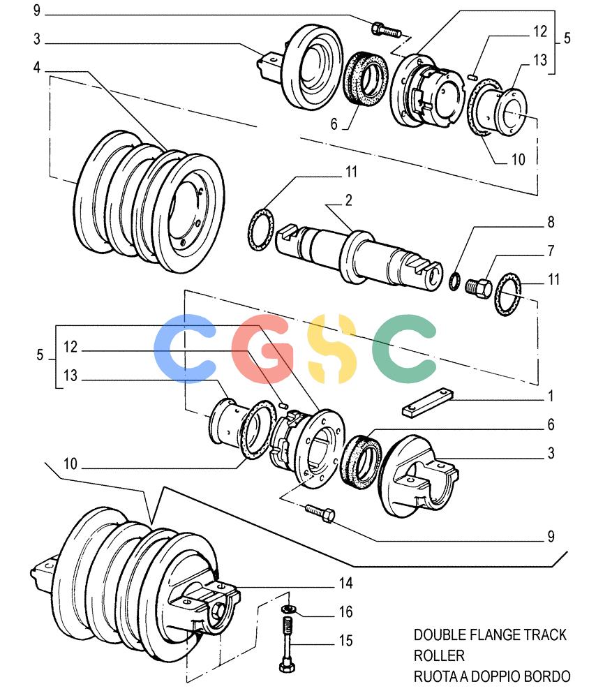 纽荷兰零件查询(FD175) - CRAWLER DOZER (N.A. VERSION)(S/N 061640 & AFTER) (1/93-) (2.345[02]) - TRACK ROLLERS New Holland Constructuion
