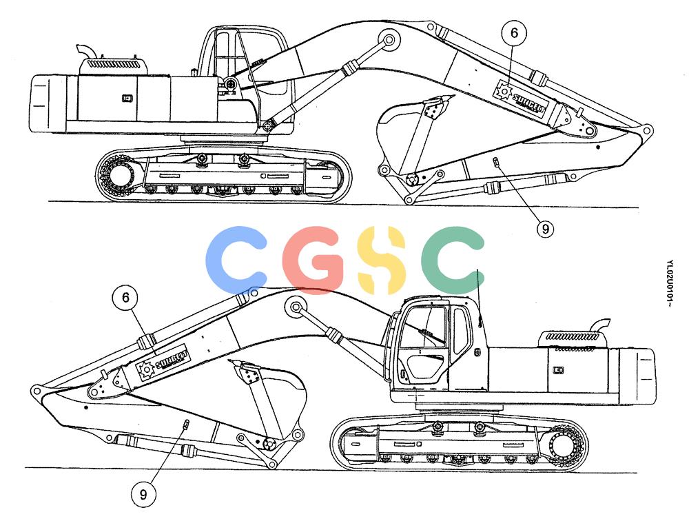 神钢零件查询(ED190LC) - BLADE RUNNER EXCAVATOR/DOZER BTW YL02U0101 - YL03U0135 (1/02-12/06) (05-005[01]) - NAME PLATE INSTAL (SUNBELT) Kobelco