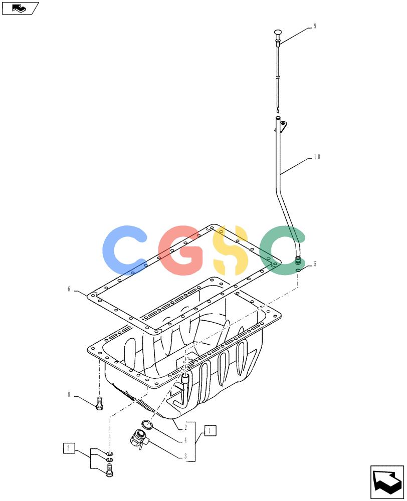 纽荷兰零件查询(E135BSRLC) - CRAWLER EXCAVATOR ASN YH06-08001 (08-010[00]) - OIL PAN New Holland Constructuion
