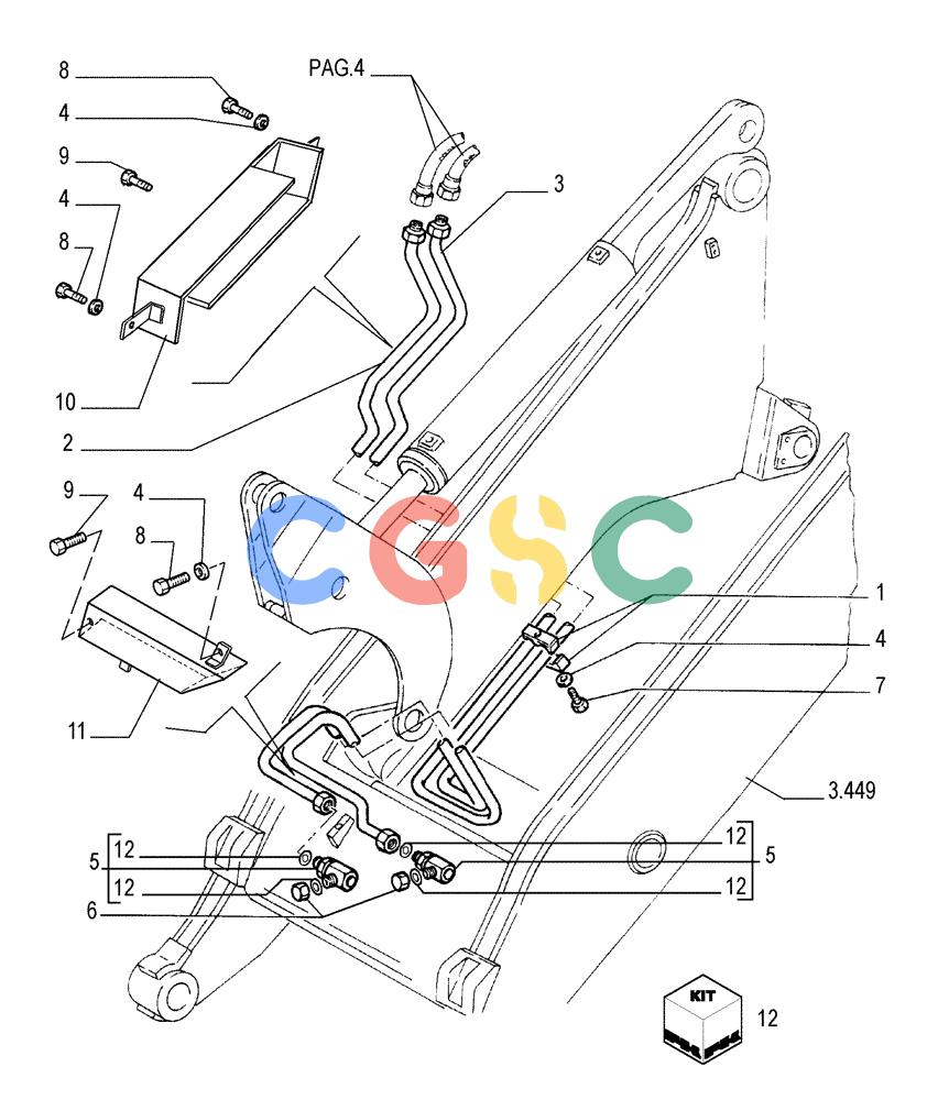 纽荷兰零件查询(FL175) - CRAWLER LOADER (N.A. VERSION) (6/92-) (9.439[06]) - ADDITIONAL HYDRAULIC FUNCTION - OPTIONAL CODE 76035547 New Holland Constructuion