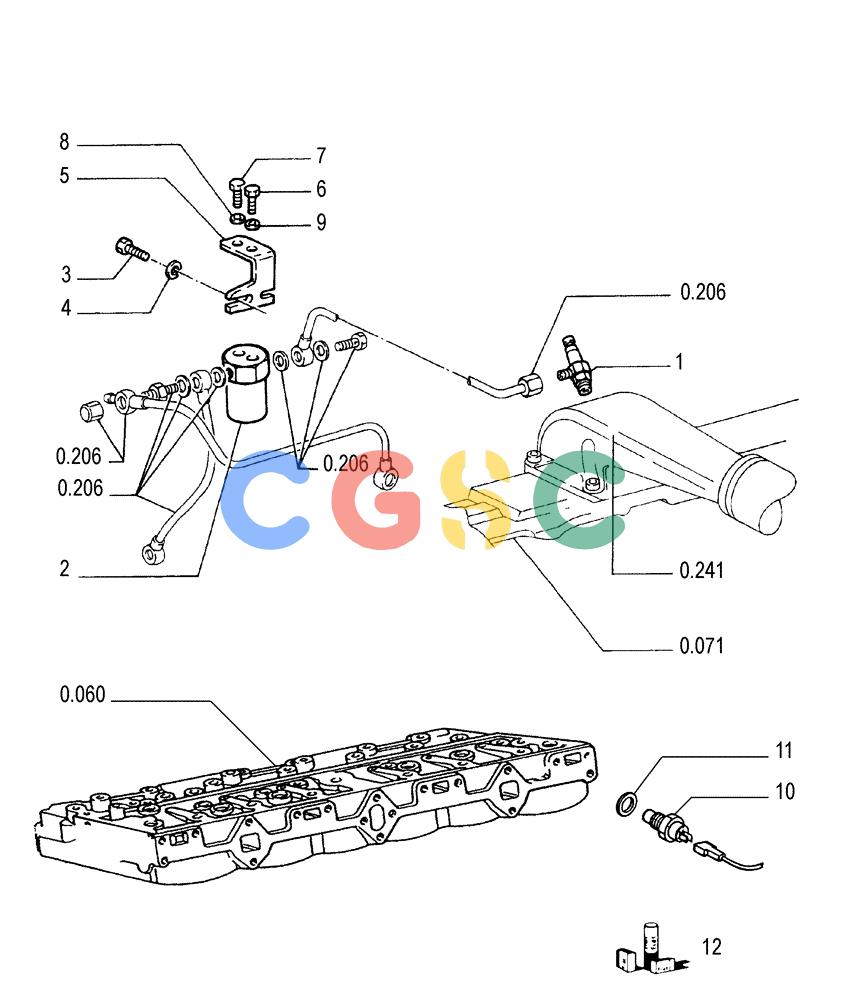 纽荷兰零件查询(FD175) - CRAWLER DOZER (N.A. VERSION)(S/N 061640 & AFTER) (1/93-) (0.365[01]) - THERMOSTARTER AUXILIARY DEVICE New Holland Constructuion