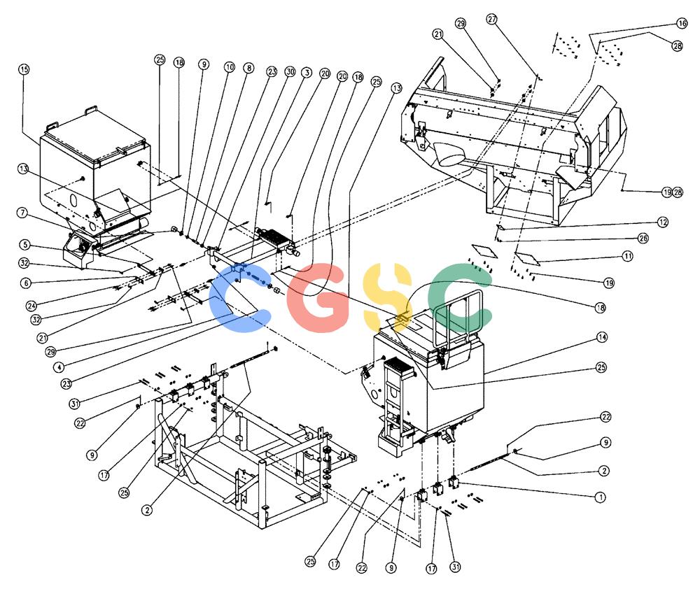 凯斯零件查询(438) - FLEX-AIR APPLICATOR - 2003 (3/03-10/03) (02-046) - BIN MOUNT GROUP, DOUBLE BIN, 50 CU. FT Case Agriculture