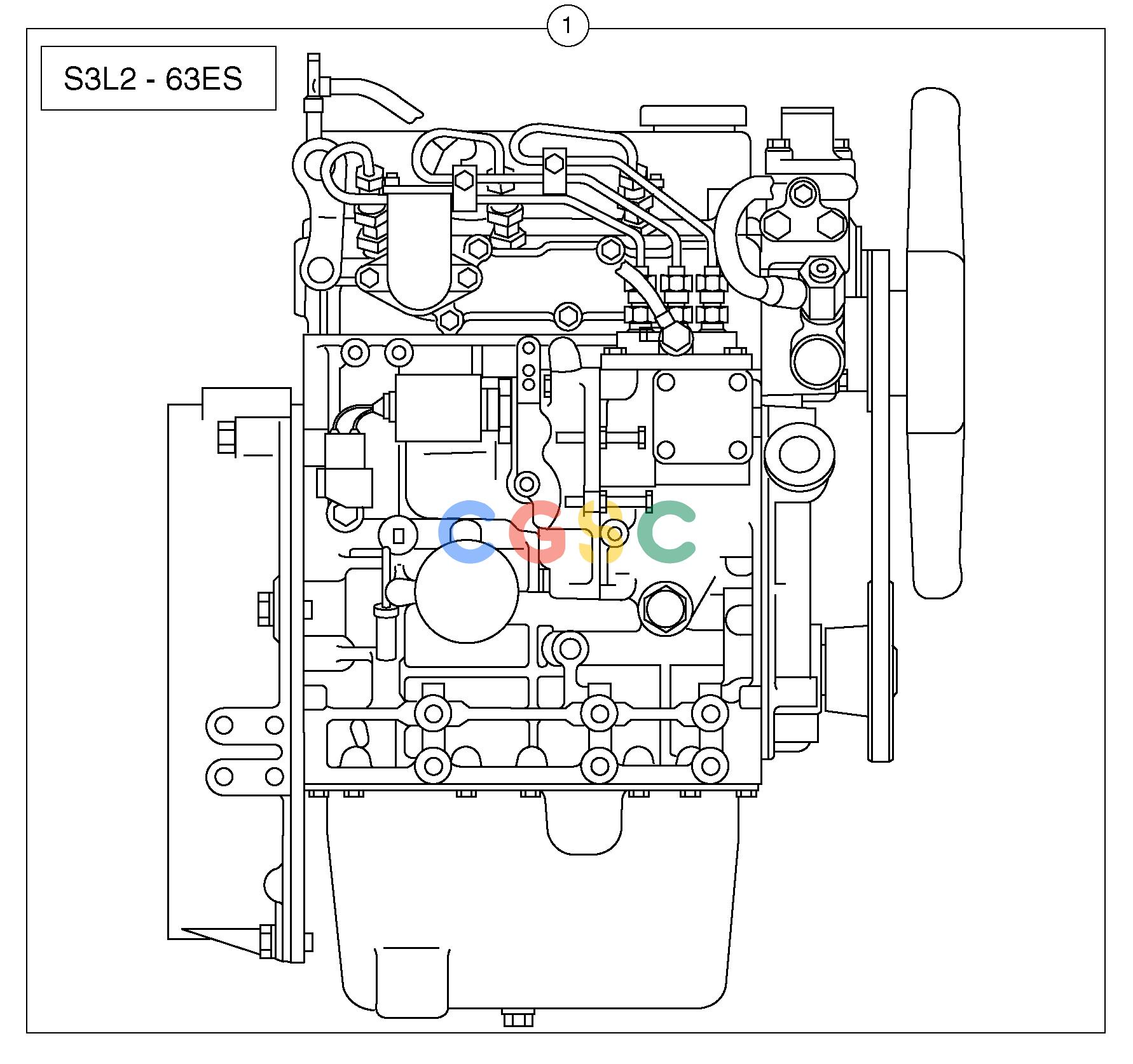 沃尔沃零件查询EC25 EngineTYPE 281.-NoneNoneNoneS3L2-63ESAutodata Volvo online