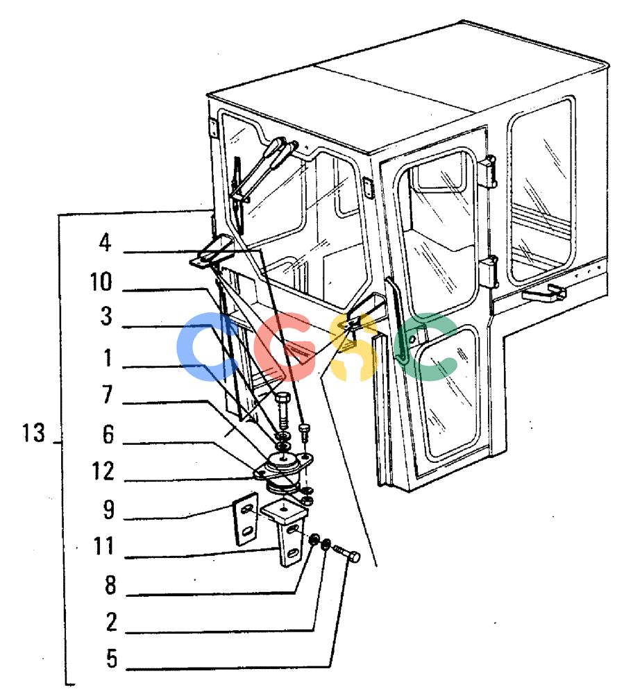 纽荷兰零件查询(FL5B) - CRAWLER LOADER (L1.03[001]) - CAB AND MOUNTINGS New Holland Constructuion