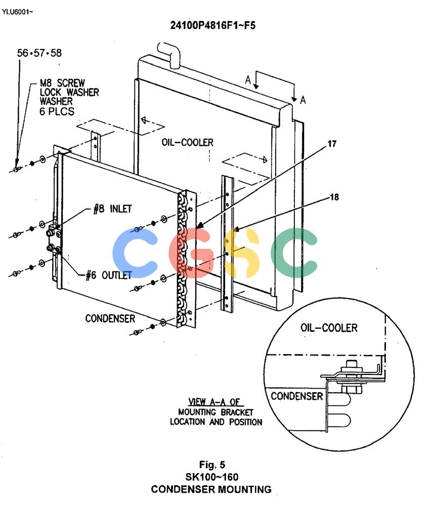 神钢零件查询(ED180) - BLADE RUNNER EXCAVATOR/DOZER ASN YLU0001 (1/99-12/01) (05-017[07]) - AIR CONDITIONER KIT INSTALLATION Kobelco