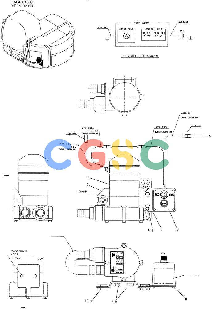 纽荷兰零件查询(E200SRLC) - CRAWLER EXCAVATOR BTW LA04-01506 - LA04-01625 (01-011) - PUMP ASSY, FUEL New Holland Constructuion