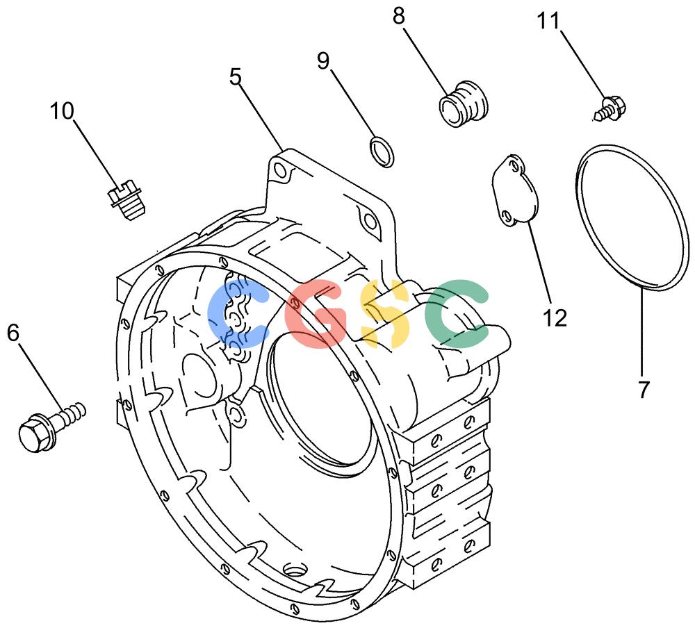 凯斯零件查询(FLX3020) - FLOATER (6/06-1/12) (02-16) - FLYWHEEL AND BACKING PLATE Case Agriculture