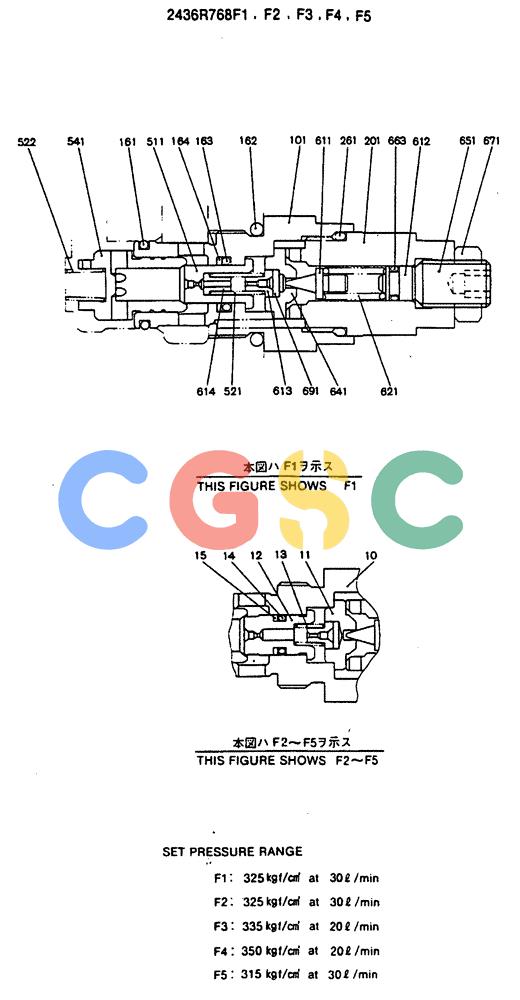 神钢零件查询(MD140C) - EXCAVATOR BTW YPU0301 - YPU0500 (1/80-12/06) (12-004) - VALVE ASSY, PORT RELIEF Kobelco