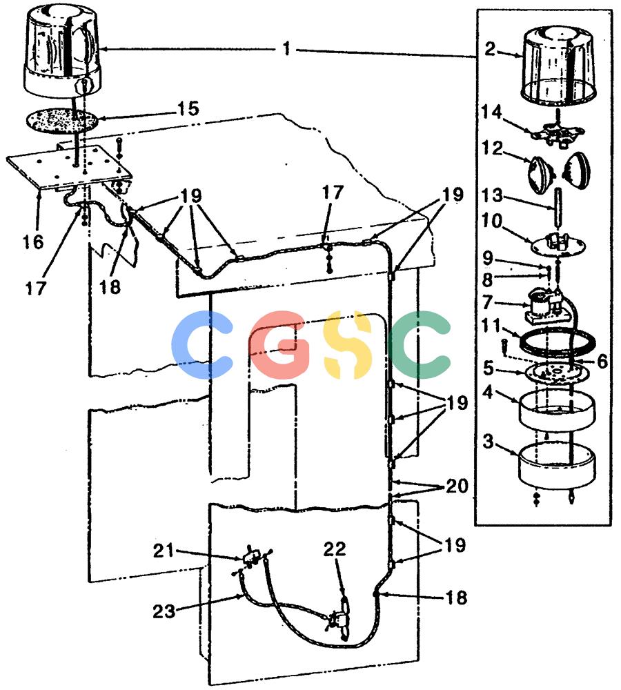纽荷兰零件查询(65B) - MOTORGRADERS (F4.01[006]) - REVOLVING WARNING LIGHT New Holland Constructuion