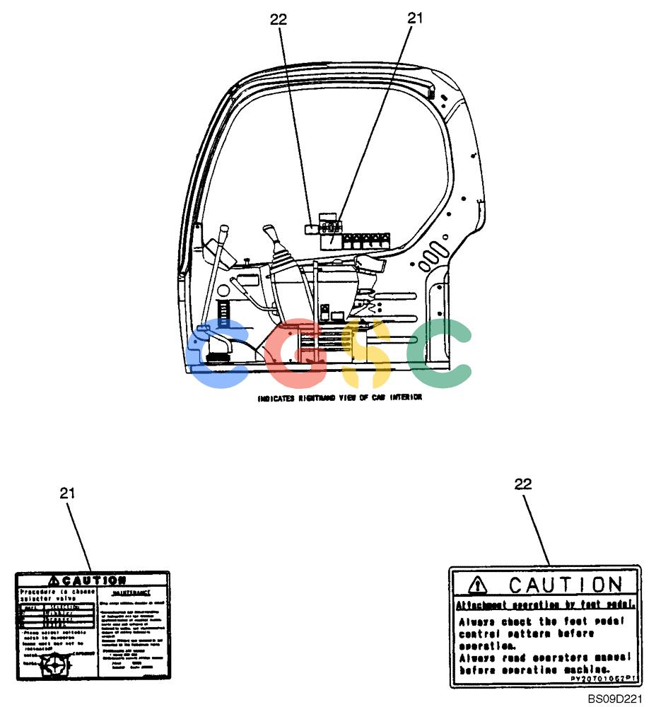 神钢零件查询(NIBBLER) - & BREAKER - SK70SR-1E SHORT RADIUS EXCAVATOR ASN YT02-04001 (4/03-12/04) (07-001[00]) - NAME PLATE INSTALLATION (CAB) (EXTRA, NIBBLER & BREAKER), (YT22T00055F7 & YT22T00055F8) Kobelco