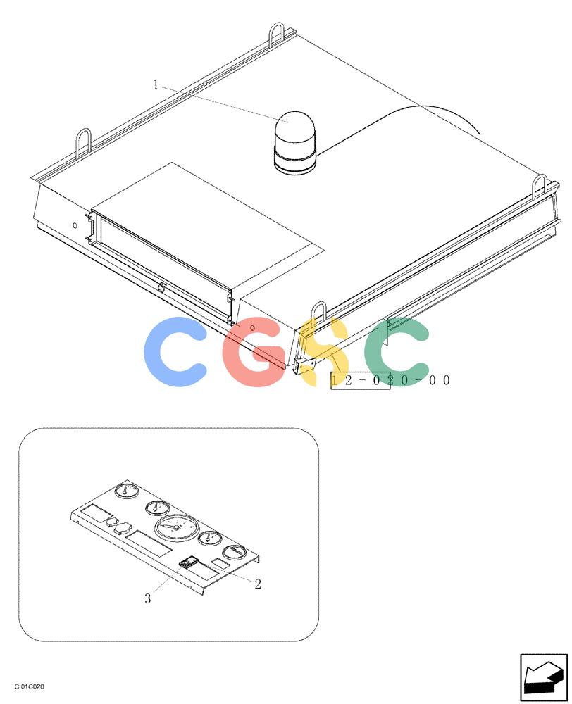纽荷兰零件查询(CV900) - VIBRATORY ROLLER (9/01-) (04-004-00[01]) - ROTATING BEACON New Holland Constructuion