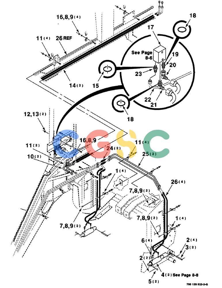 凯斯零件查询(8590) - CASE IH LARGE RECTANGULAR BALER (EUROPE) (1/97-12/98) (8-04) - HYDRAULIC ASSEMBLY, FRONT, (CON'T) Case Agriculture