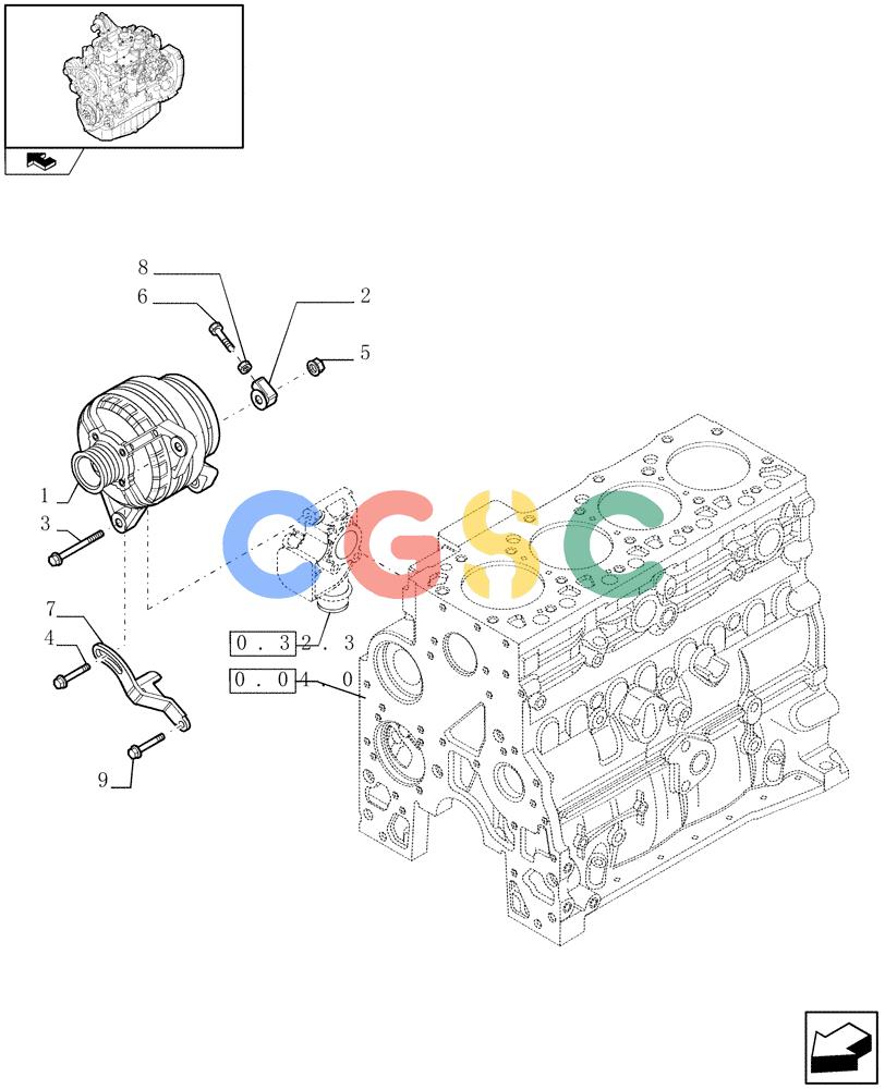 神钢零件查询(F4GE9484K J601) - ENGINE - 504103830-920019897 (1/13-) (0.40.0) - ALTERNATOR (504227884-504227336) Kobelco