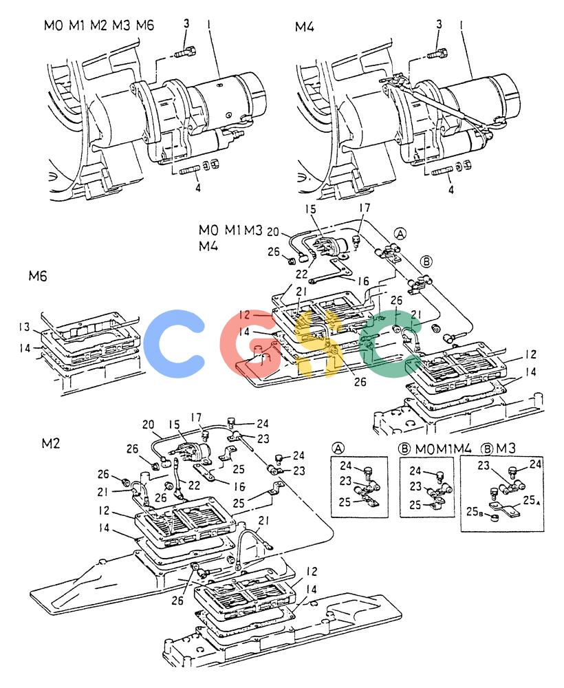 神钢零件查询(8DC9-T) - MITSUBISHI DIESEL ENGINE - K914 & K975 (1/79-12/06) (04-001[01]) - STARTER GENERAL Kobelco