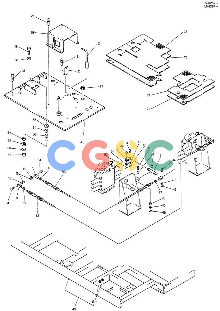 神钢零件查询(K907CLC) - EXCAVATOR BTW YG0101 - YG0500 (1/85-12/03) (03-012[02]) - CONTROL ASSY Kobelco