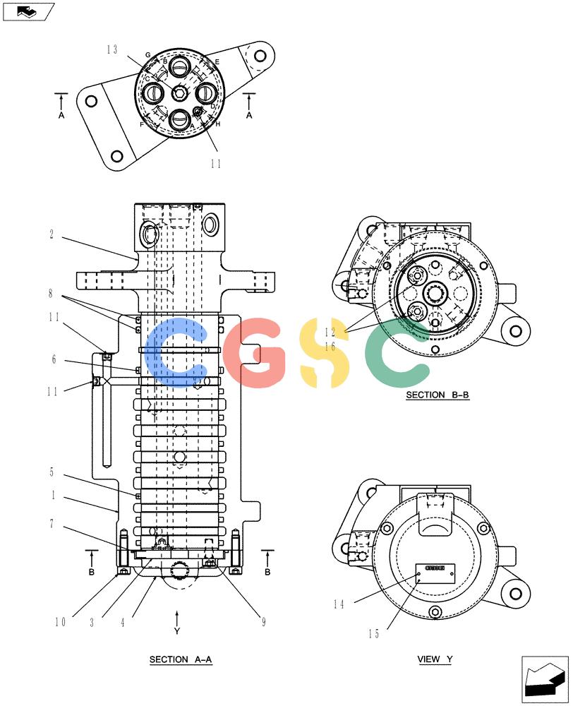 纽荷兰零件查询(E70BSR) - COMPACT CRAWLER EXCAVATOR ASN YT06-18001 (02-055[02]) - SWIVEL JOINT INSTALLATION New Holland Constructuion