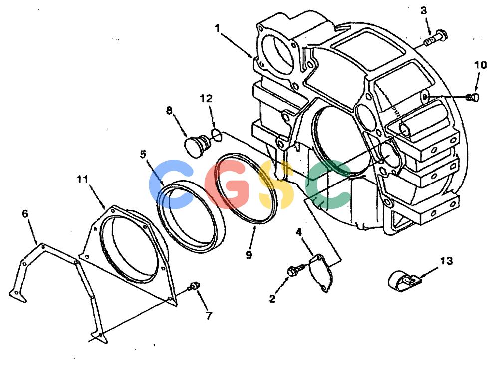 纽荷兰零件查询(DC100) - CRAWLER DOZER (N.A. VERSION) (4/00-) (0.043[03A]) - CRANKCASE COVERS DC80 - DC100 New Holland Constructuion